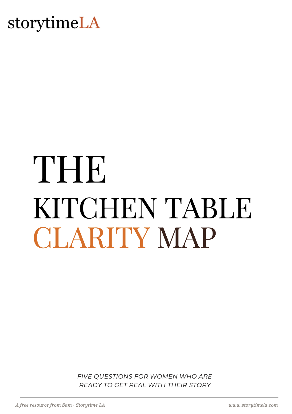 The Kitchen Table Clarity Map cover